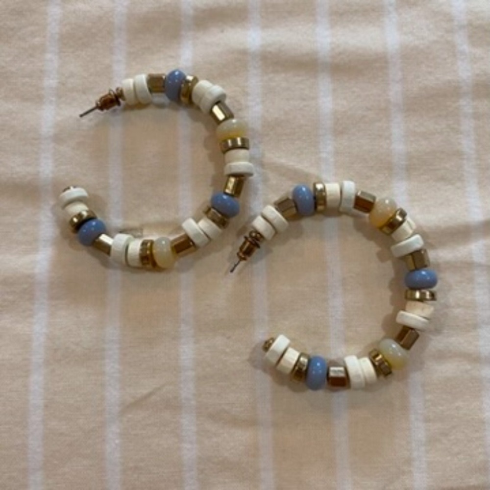 Beaded Hoop Earrings